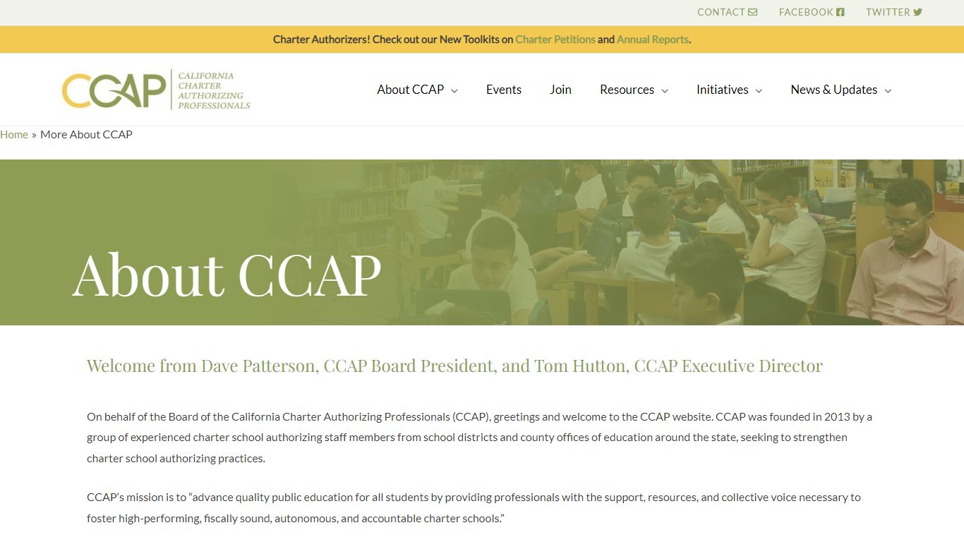 More About CCAP - California Charter School Authorizers